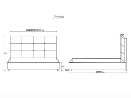 Кровать Димакс Норма Агат с подъемным механизмом 200х190