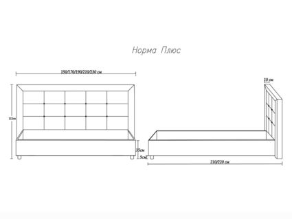 Кровать Димакс Норма + Нуар 200х200