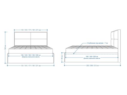 Кровать Lonax Марселла велюр Dolly-3 200х190