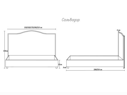 Кровать Димакс Сальвадор Агат с подъемным механизмом 90х190