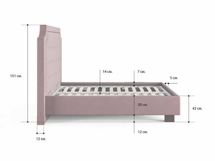 Кровать Сонум Elysium Фултон Графит (с подъемным механизмом)