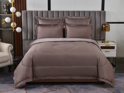 Комплект постельного белья Софи де Марко Энрике (кофе) с одеялом Евро