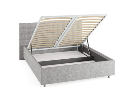 Кровать Сонум Siena Кашемир Серый (с подъемным механизмом) 180х190