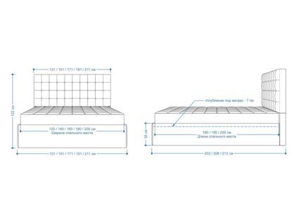 Кровать Lonax Аврора велюр Dolly-13 (с подъемным механизмом) 200х190