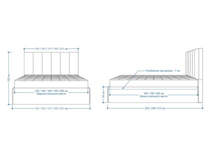 Кровать Lonax Милана велюр Dolly-3 (с подъемным механизмом)