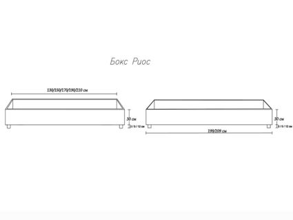 Кровать Димакс Риос Нуар с подъемным механизмом 140х190