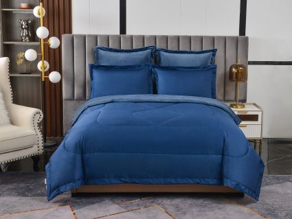 Комплект постельного белья Софи де Марко Энрике (синий) с одеялом Евро