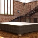 Кровать Mr.Mattress Twin Box экокожа Brown 90х190