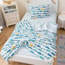 Комплект постельного белья Софи де Марко Авто Чайка (белый) с одеялом 1,5-спальный